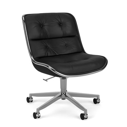 Pollock - leather office chair with 5-spoke base.