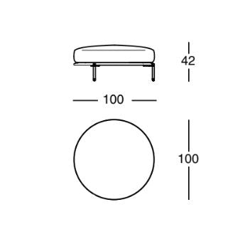 NOAH - Sectional curved fabric sofa.