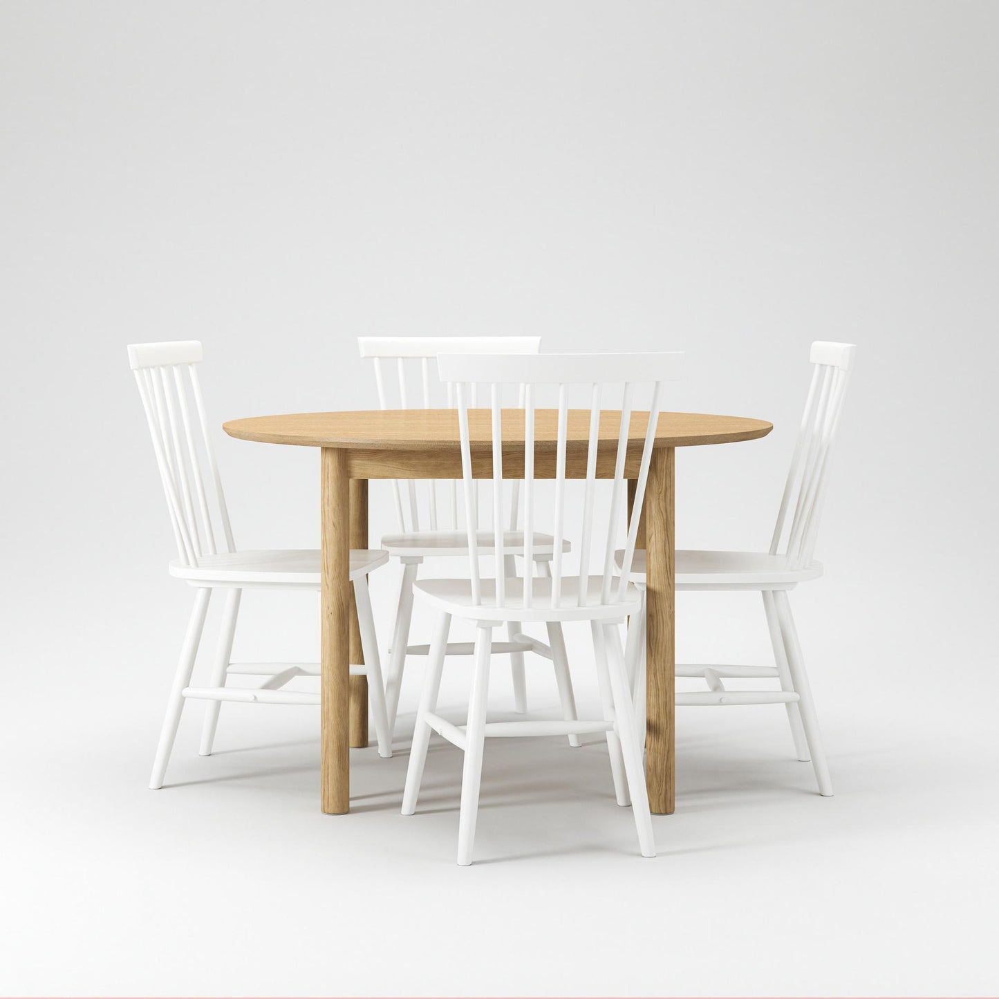Department Wood Dining Table Set Oak/ White