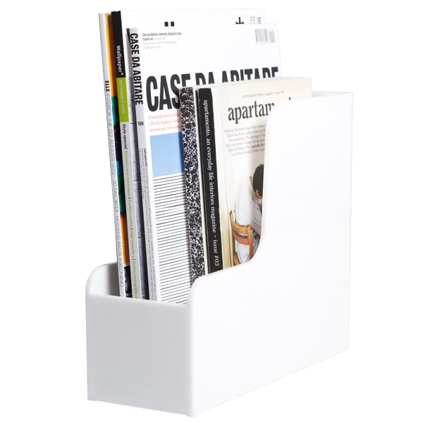 Magazine rack, white