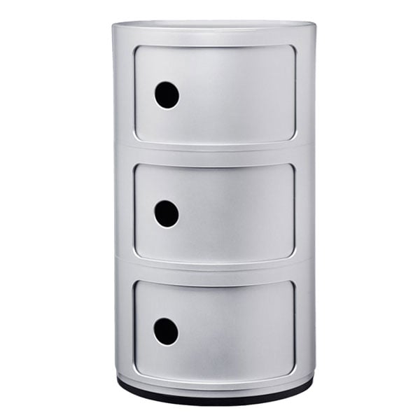 Componibili storage unit, 3 modules, silver