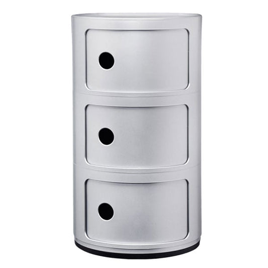 Componibili storage unit, 3 modules, silver