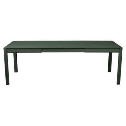 RIBAMBELLE TABLE WITH 2 EXTENSIONS 149/234 X 100 CM by Fermob #CEDAR GREEN