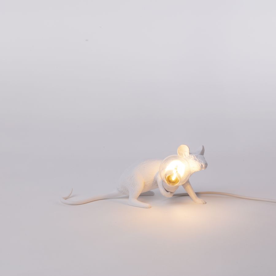 Resin Indoor Table Lamp Mouse Lamp Lop by Seletti #White