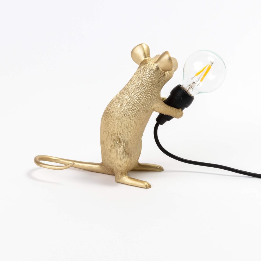 Resin Indoor Table Lamp Mouse Lamp Mac by Seletti #Gold