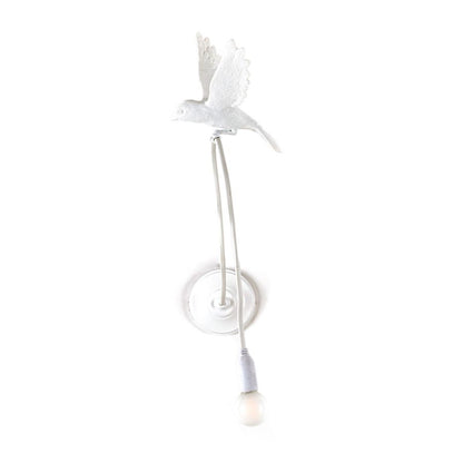 Resin Wall Lamp Sparrow Lamp Landing by Seletti #White