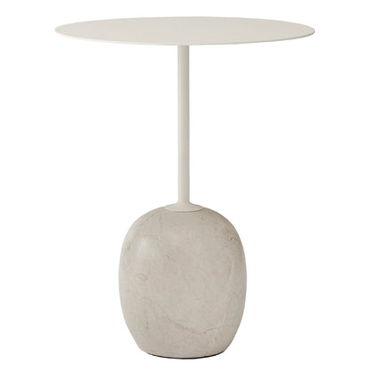 Lato LN8 coffee table, white - Cream Diva marble