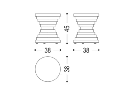 ASTRATI - Low solid cedar wood stool (Request Info).