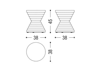 ASTRATI - Low solid cedar wood stool (Request Info).
