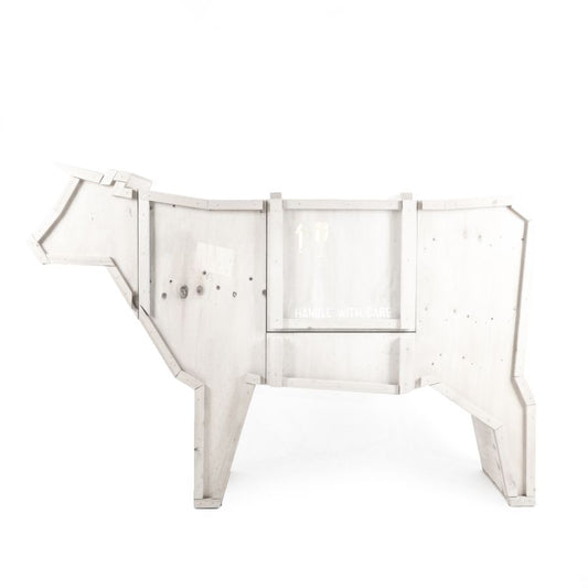 Sending Cow - Wooden highboard with doors