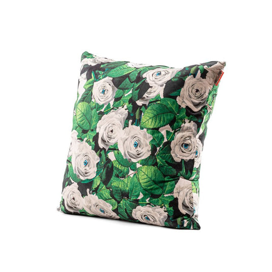67 x 67 Fabric Cushion Roses by Seletti