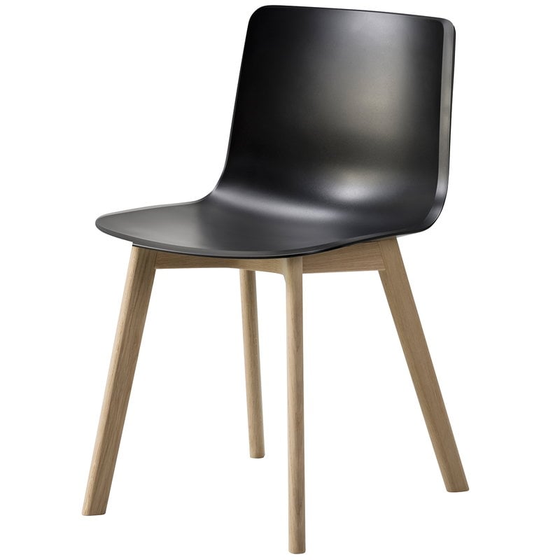Pato chair by Fredericia #wood base, black - lacquered oak #