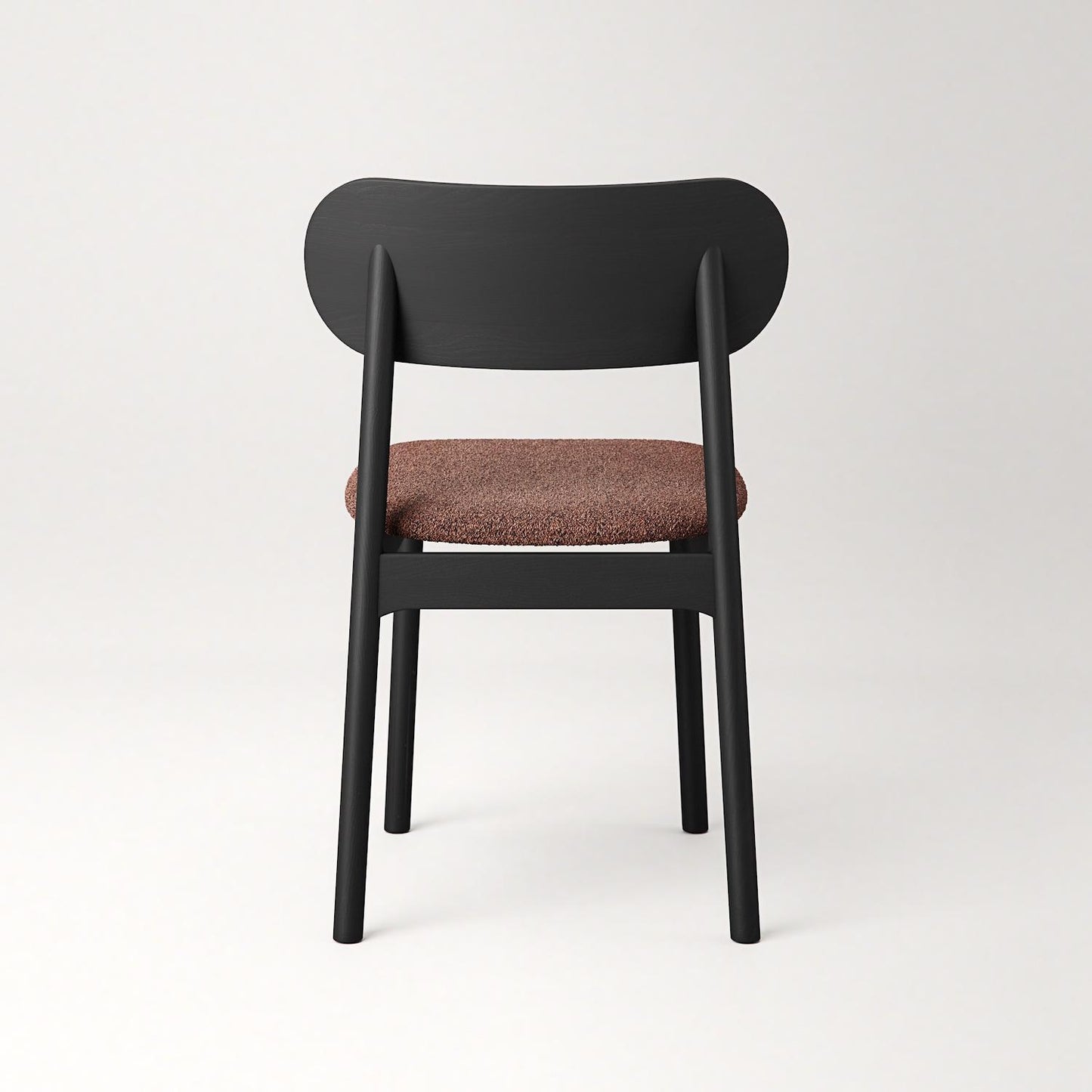 Decotique Elephant Dining Chair Black/Rust Bouclé