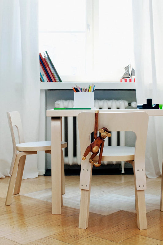 Aalto table 81B, birch - white laminate