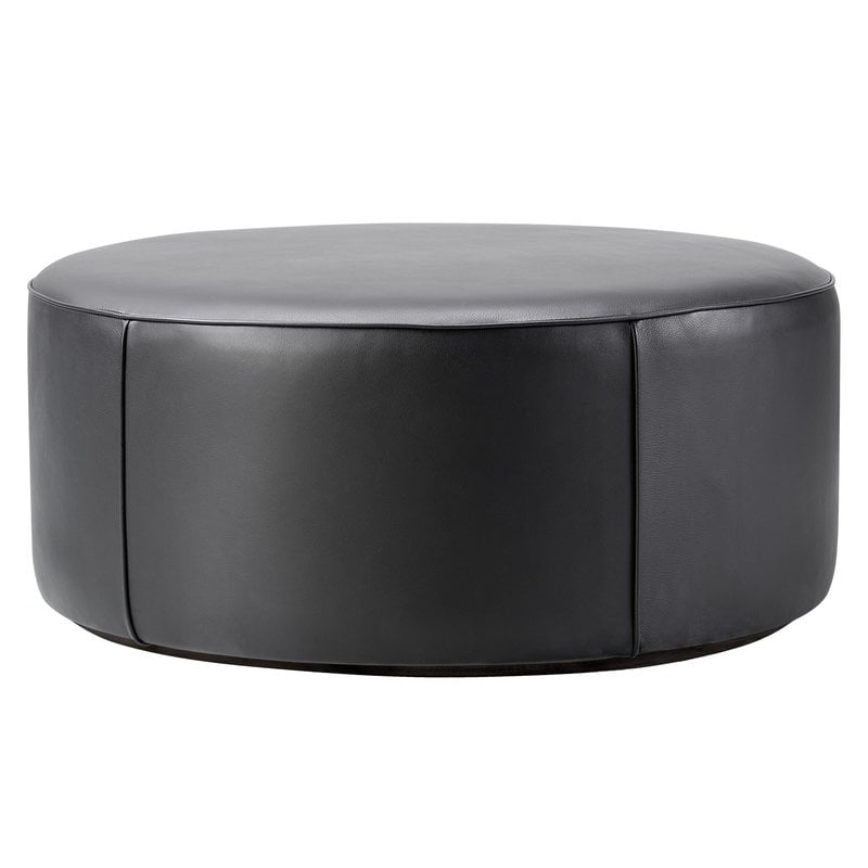 Mono pouf 90 cm by Fredericia #black leather #