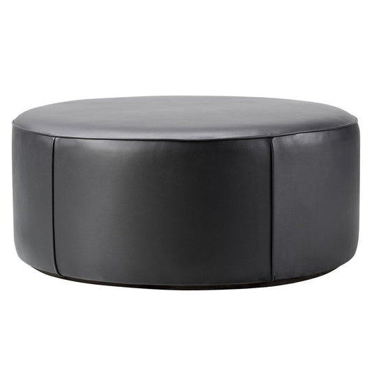 Mono pouf 90 cm by Fredericia #black leather #