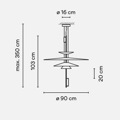 FLAMINGO 1550 - LED dimmable pendant lamp.