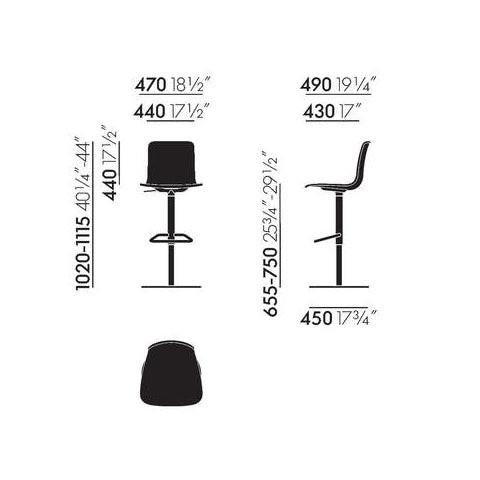 HAL RE Barstool (without seat upholstery).
