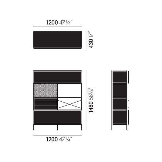 Eames Storage Unit ESU, Bookcase.