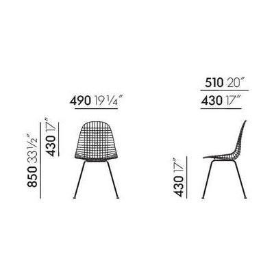Wire Chair DKX (without upholstery).