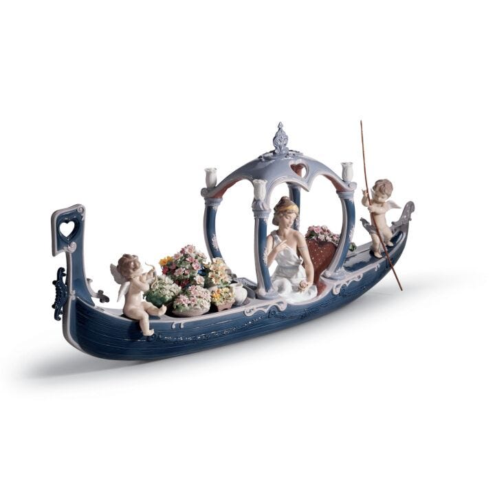Gondola of Love goddess Sculpture by Lladró