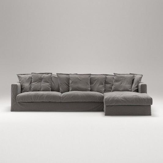 Decotique Le Grand Air 3-Seater Sofa Chaise Right Smoked Granite