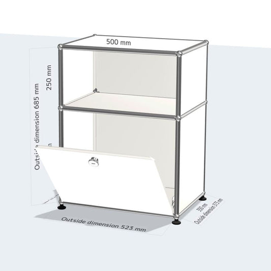 1x2 module (bottom 1 drop down door & 3 panel) [W500XD350XH(395+250)]