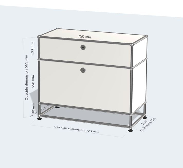 1x3 Module Sideboard (2 Door) [W750XD350XH(100+350+175)]