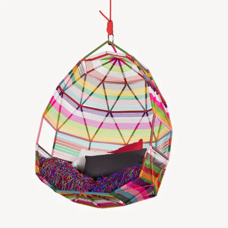 TROPICALIA - Technopolymer garden hanging chair.