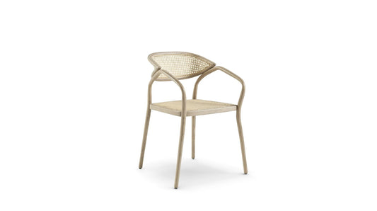 BOHEME DINING ARMCHAIR - STRUCTURE AND CANING STAINED by Roche Bobois