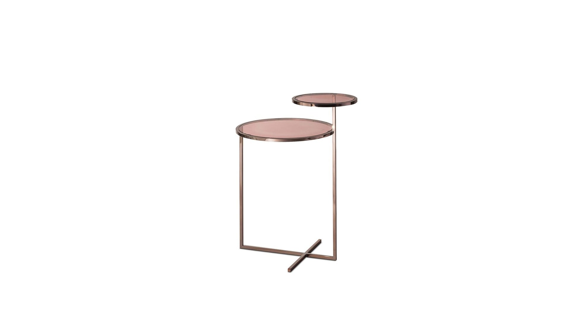 MAJORDOME PEDESTAL TABLE DOUBLE TOP by Roche Bobois