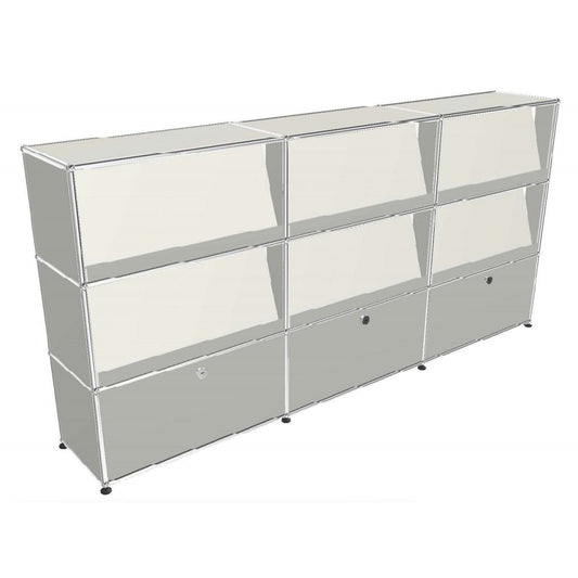 3x3 module highboard (3 bottom drop down doors & 6 magazine rack) [W(750+750+750)XD350XH(350+350+350)]