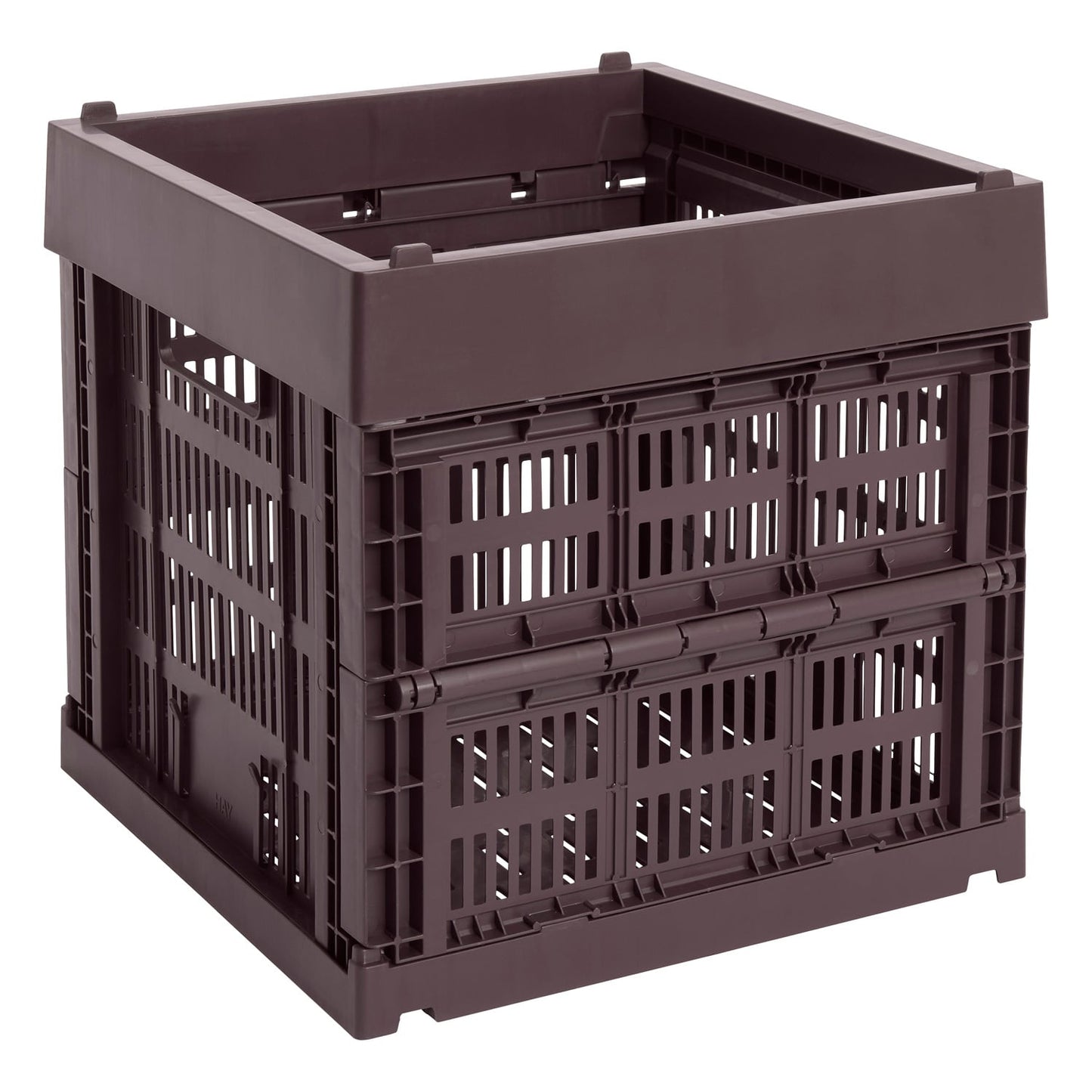 Colour Crate, Cube, recycled plastic, bordeaux