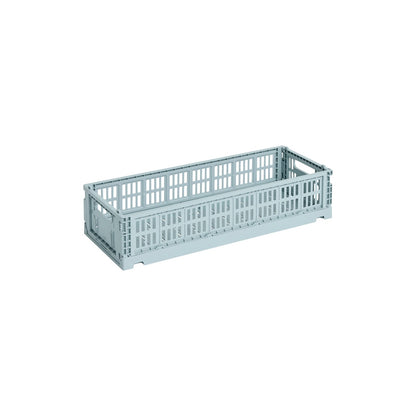 Colour Crate Mini, Oblong, recycled plastic, dusty blue