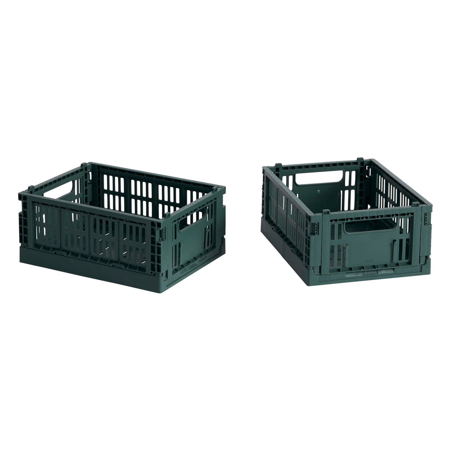 Colour Crate Mini, recycled plastic, 2 pcs, dark green