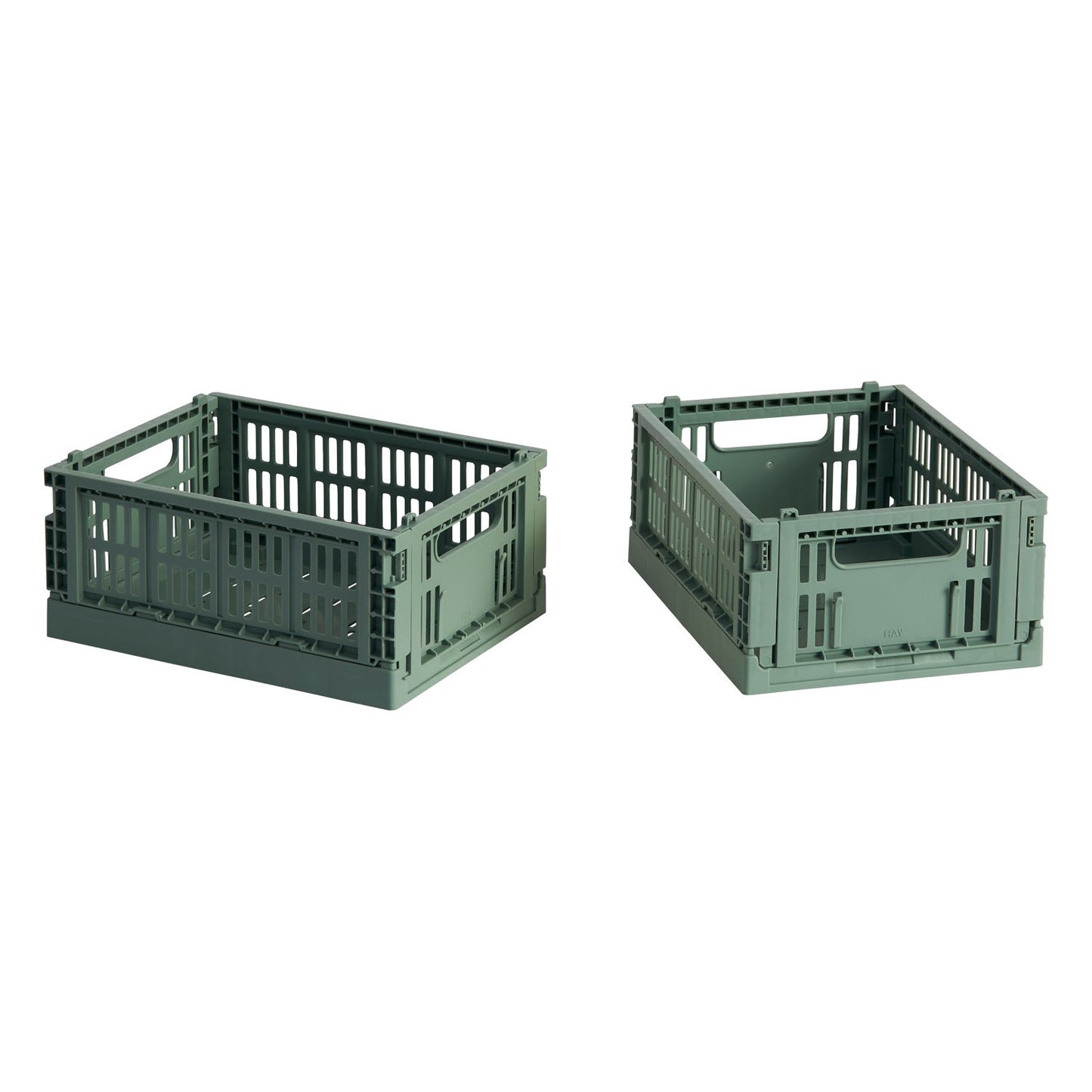 Colour Crate Mini, recycled plastic, 2 pcs, sage green