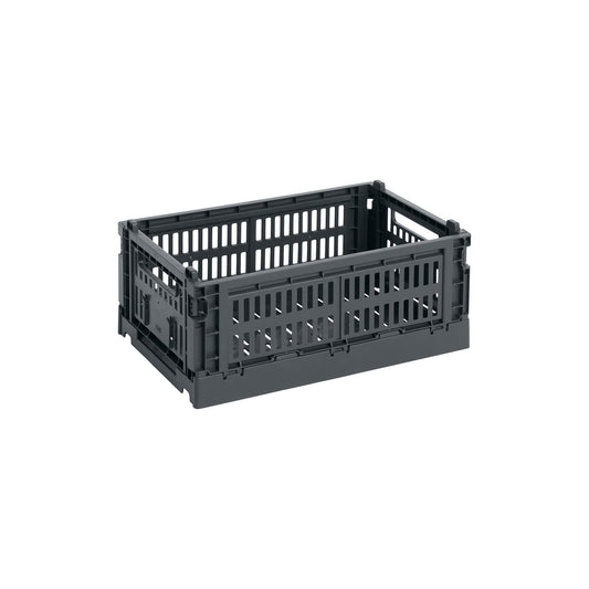 Colour Crate, S, recycled plastic, charcoal