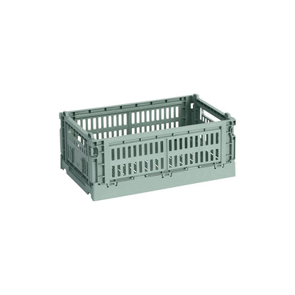 Colour Crate, S, recycled plastic, sage green