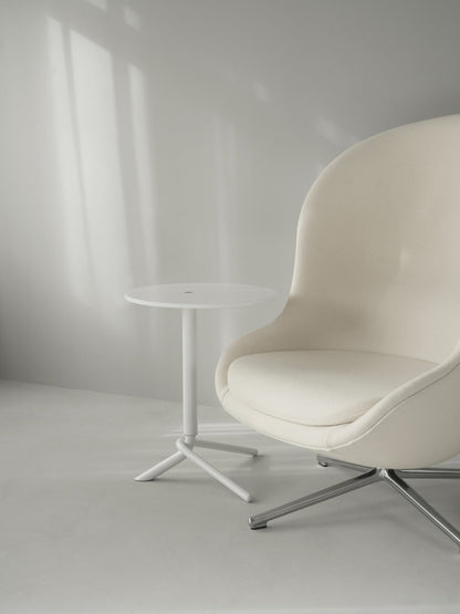 Lift side table, white