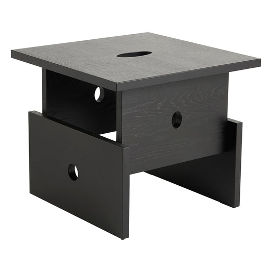 Wood Box coffee table, black lacquered oak