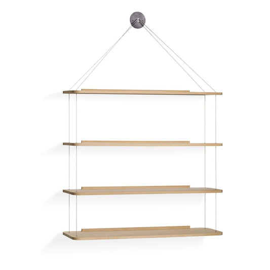 LIBRERIA PENSILE - Floating oak bookcase.
