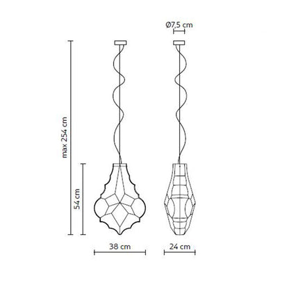 24 KARATI SE104 - Glass pendant lamp.