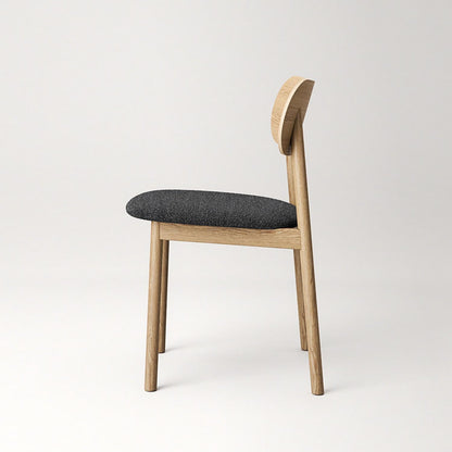 Decotique Elephant Dining Chair Natural Oak/Anthracite Bouclé