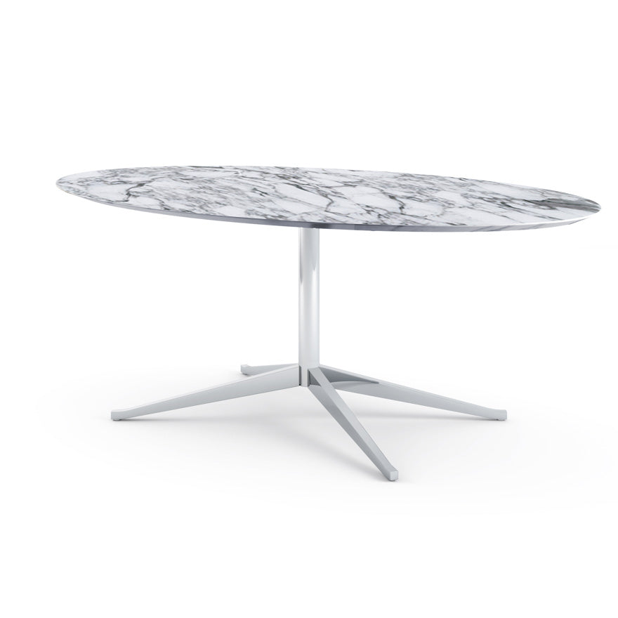 Florence Knoll Table Desk - Oval Marble Writing Desk 198x121.