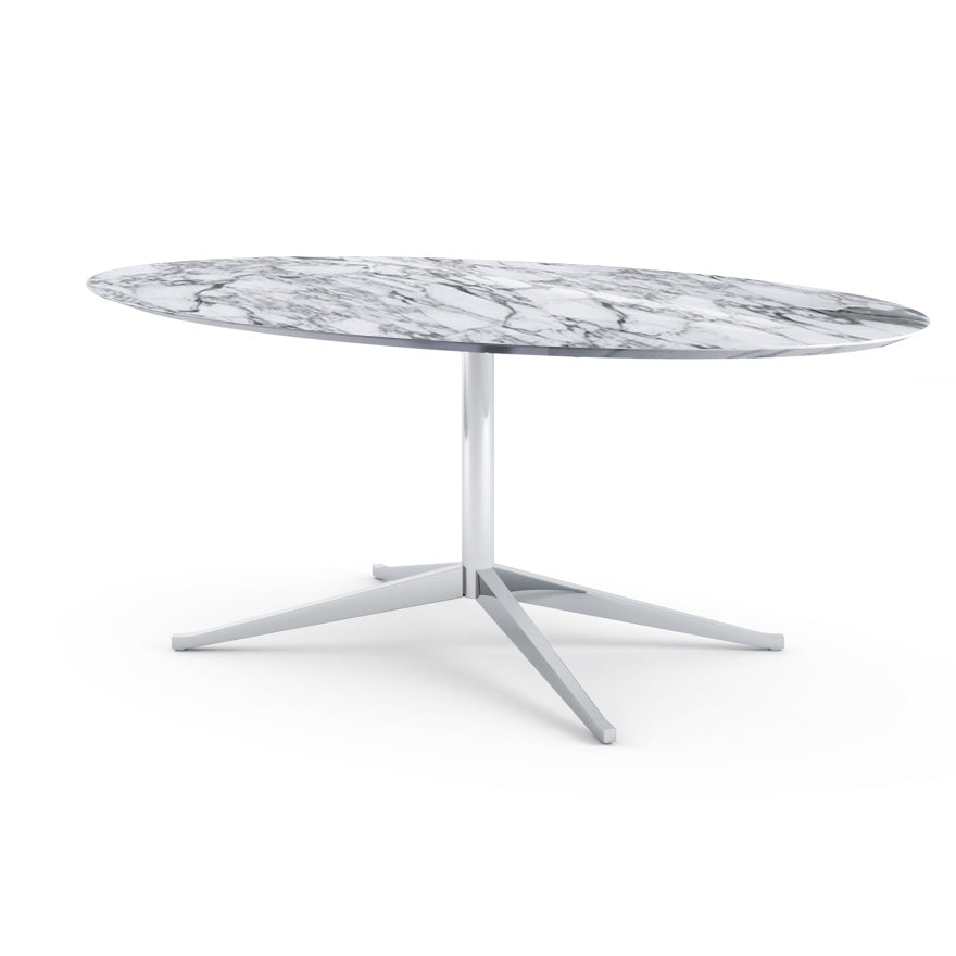 Florence Knoll Table Desk - Oval Marble Writing Desk 198x121.