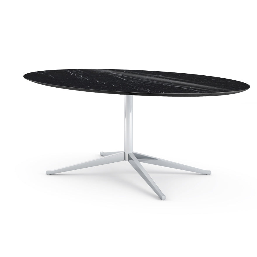 Florence Knoll Table Desk - Oval Marble Writing Desk 198x121.