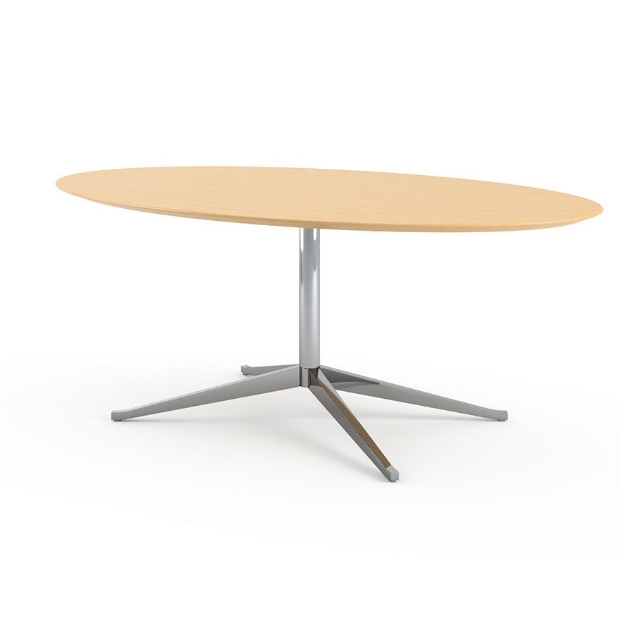 Florence Knoll Table Desk - Oval Wood Writing Desk 198x121.