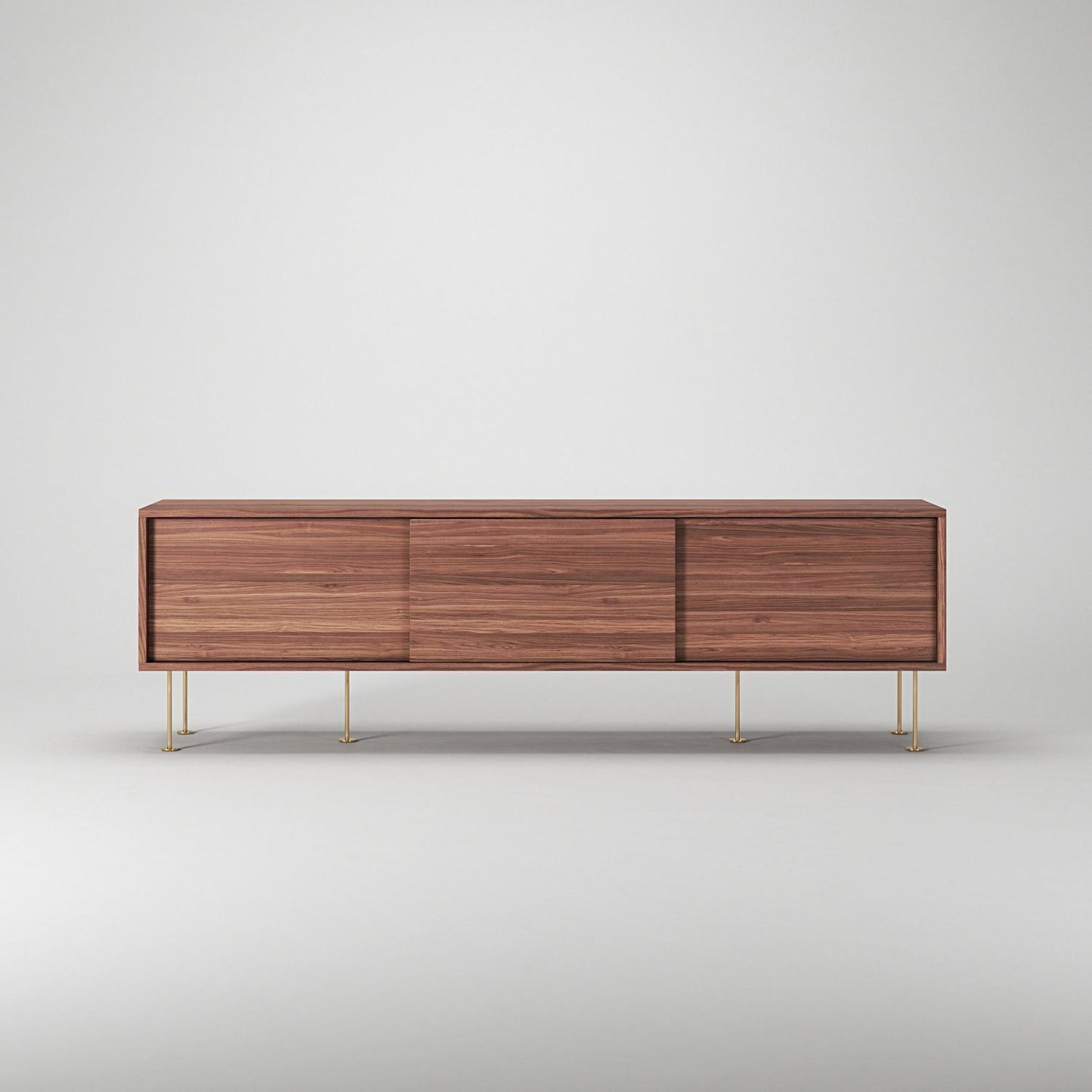 Decotique Vogue TV Bench with Legs 180 Walnut/Brass