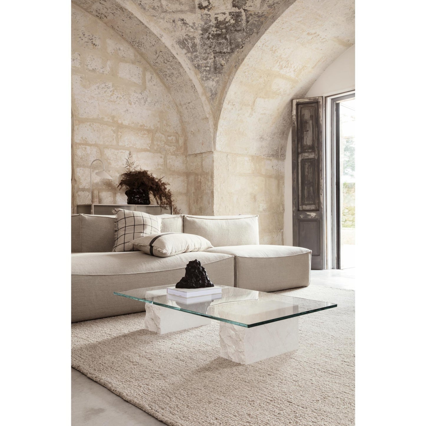 Ferm Living Catena Sofa Armrest R L401 Cotton Linen Natural