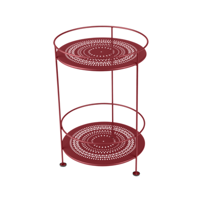 Guinguette Side Table With Perforated Double Top by Fermob #CHILI
